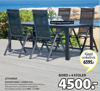JYSK Maderup bord + Lomma stol tilbud