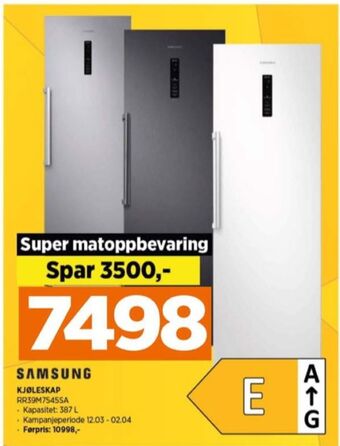 POWER Samsung kjøleskap tilbud