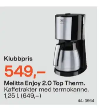 Clas Ohlson Melitta kaffemaskin tilbud