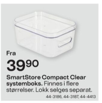 Clas Ohlson Smart store oppbevaringsboks tilbud