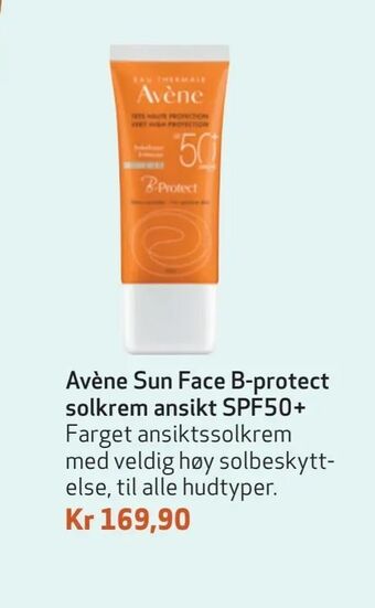 Apotek 1 Avène Sun Face B-protect solkrem ansikt SPF50+ tilbud