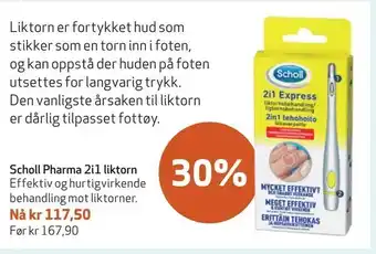 Apotek 1 Scholl Pharma 2i1 liktorn tilbud