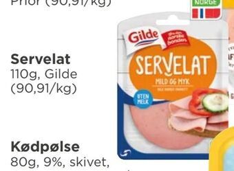 Meny Servelat tilbud