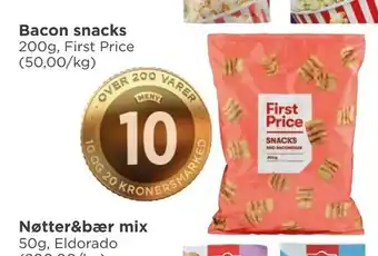 Meny Bacon snacks tilbud