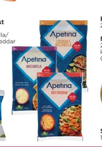 Meny Apetina revet ost tilbud