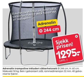 Rusta Adrenalin advanced trampoline tilbud
