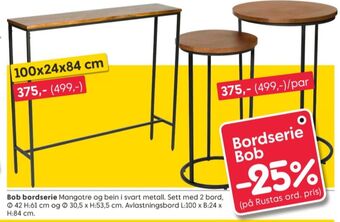 Rusta Ukjent bord tilbud