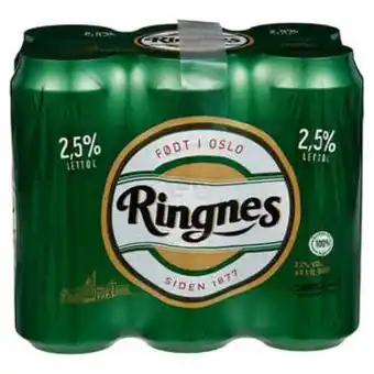 Meny Ringnes lettøl tilbud