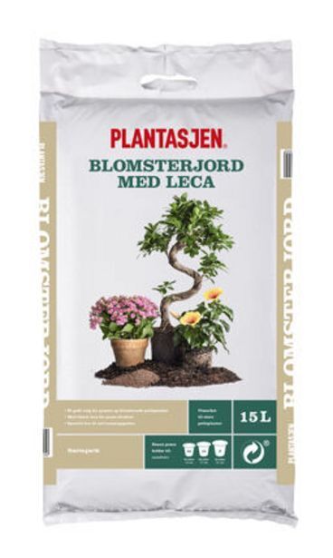 Plantasjen Blomsterjord med leca tilbud