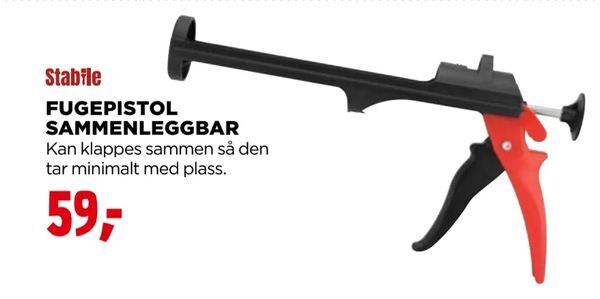 jem & fix Fugepistol sammenleggbar tilbud