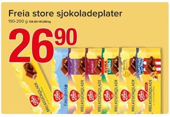 Spar Freia store sjokoladeplater tilbud