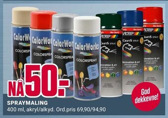 Europris SPRAYMALING tilbud