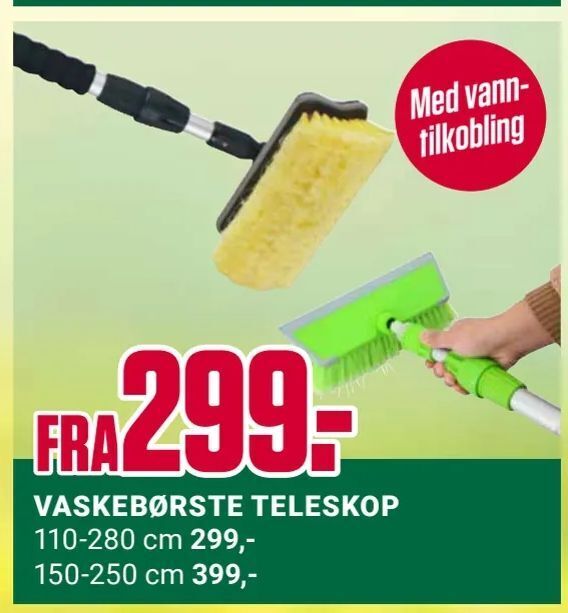 Europris Vaskebørste teleskop tilbud