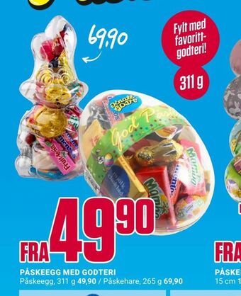 Europris Påskeegg med godteri tilbud