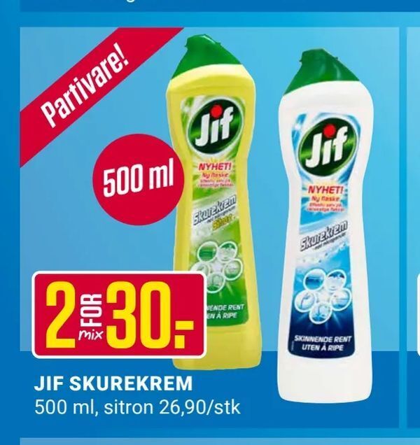 Europris Jif skurekrem tilbud