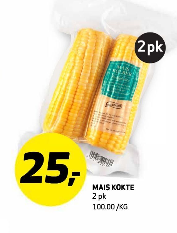 Bunnpris Mais kokte tilbud