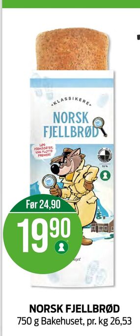 Kiwi Norsk fjellbrød tilbud