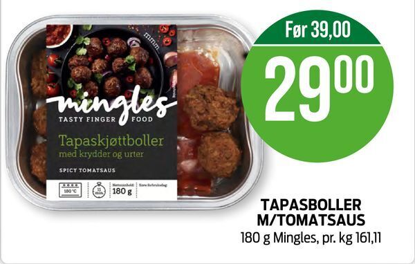 Kiwi Tapasboller m/tomatsaus tilbud