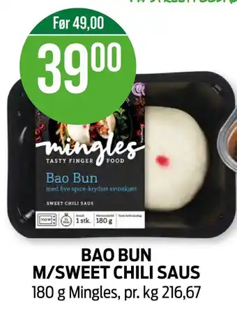 Kiwi Bao bun m/sweet chili saus tilbud
