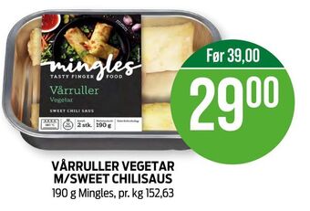 Kiwi Vårruller vegetar m/sweet chilisaus tilbud