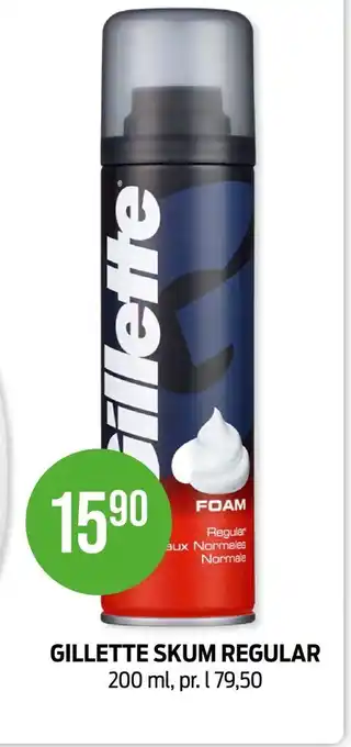 Kiwi Gillette skum regular tilbud