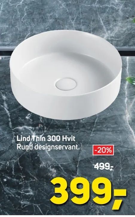 Megaflis Lind Thin 300 Hvit tilbud