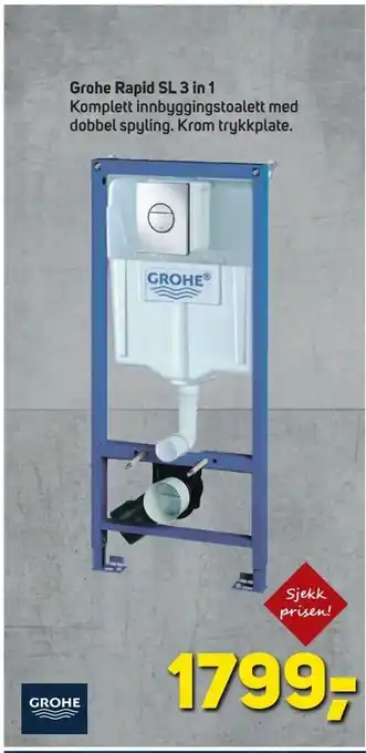 Megaflis Grohe Rapid SL 3 in 1 tilbud