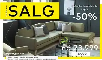 Skeidar Villa sofa i Synne Moss Green tilbud