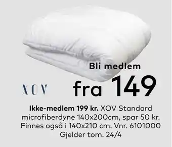 Skeidar XOV Standard microfiberdyne 140x200cm tilbud