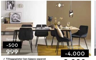 Skeidar Nero spisestol tilbud