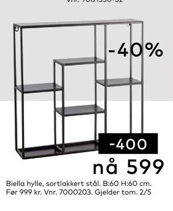 Skeidar Biella hylle tilbud