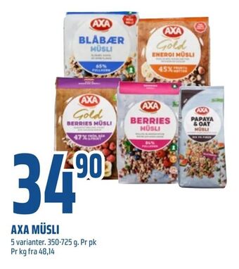 Coop Obs Axa müsli tilbud