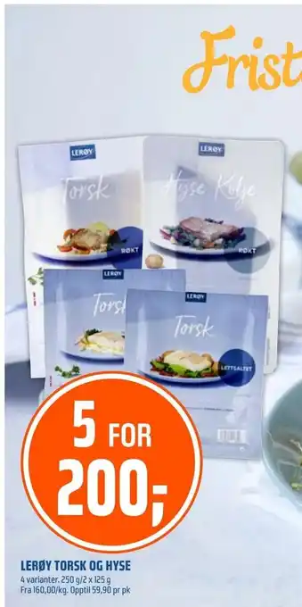Coop Obs Lerøy torsk og hyse tilbud