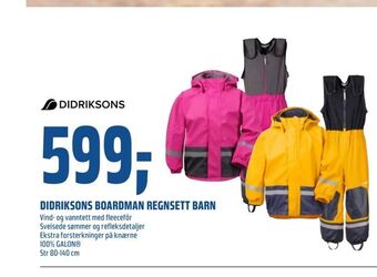Coop Obs Didriksons boardman regnsett barn tilbud