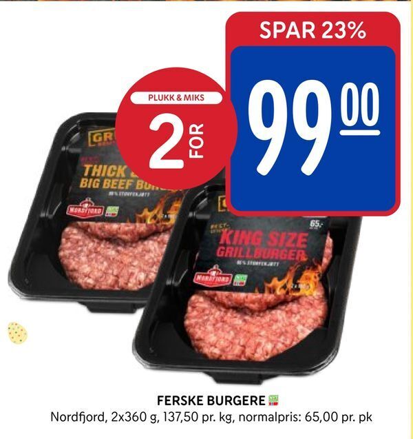 Rema 1000 Ferske burgere tilbud