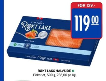 Rema 1000 Røkt laks halvside tilbud