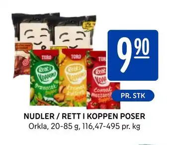 Rema 1000 Nudler / rett i koppen poser tilbud