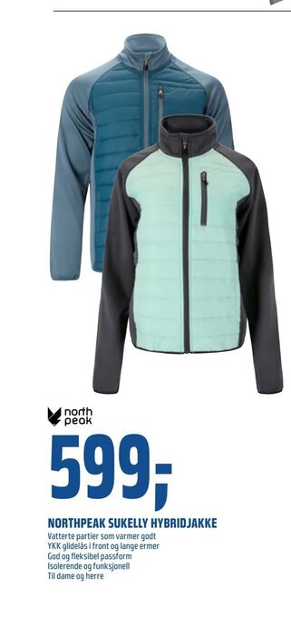 Coop Obs Northpeak sukelly hybridjakke tilbud