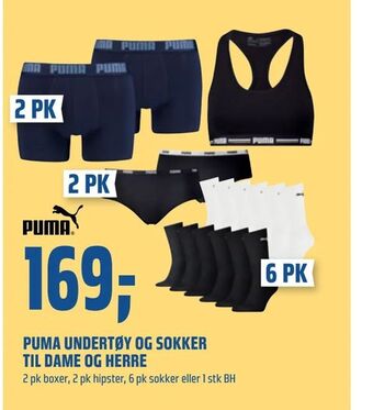 Coop Obs Puma undertøy og sokker til dame og herre tilbud
