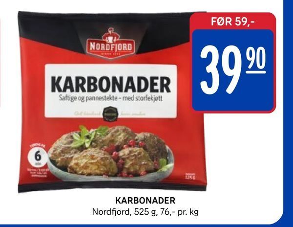 Rema 1000 Karbonader tilbud