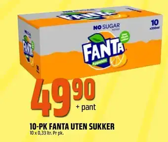 10-pk fanta uten sukker