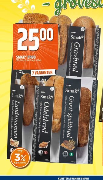 Coop Obs Smak* brød tilbud