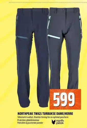 Coop Obs Northpeak twigs turbukse dame/herre tilbud