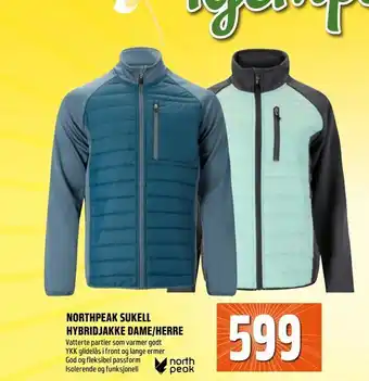Coop Obs Northpeak sukell hybridjakke dame/herre tilbud