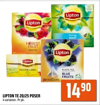 Coop Obs Lipton te 20/25 poser tilbud