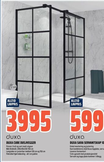 Coop Obs Duxa cube dusjvegger tilbud