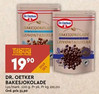 Coop Mega Dr. oetker bakesjokolade tilbud