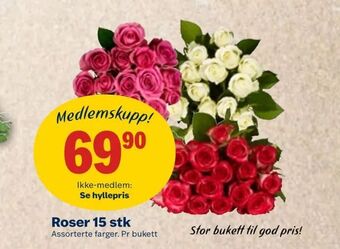 Coop Mega Roser 15 stk tilbud