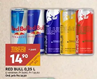 Coop Mega Red bull 0.25 L tilbud