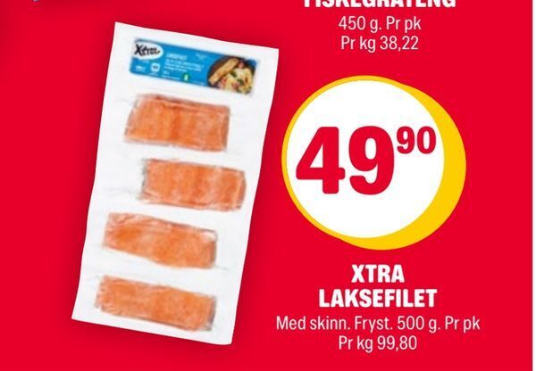 Coop Extra Xtra laksefilet tilbud